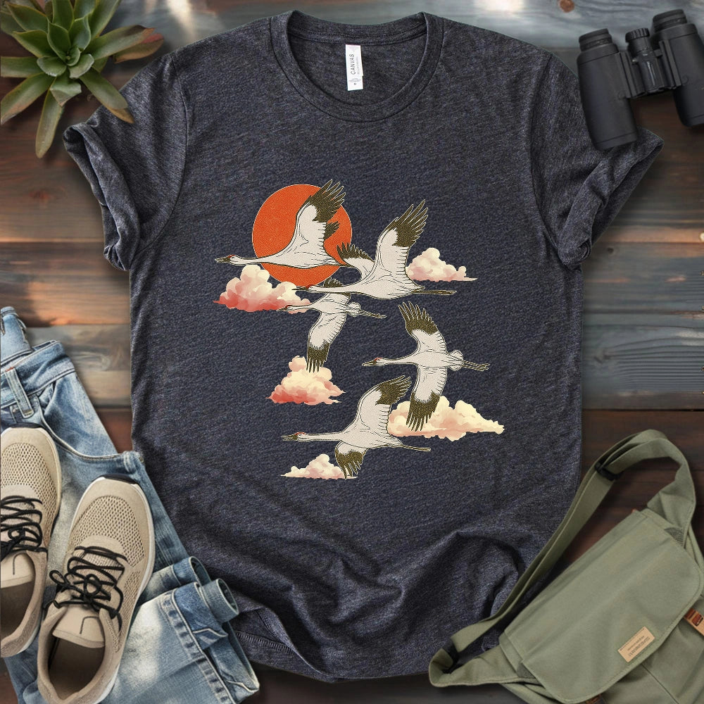 Twilight Whooping Cranes T-shirt