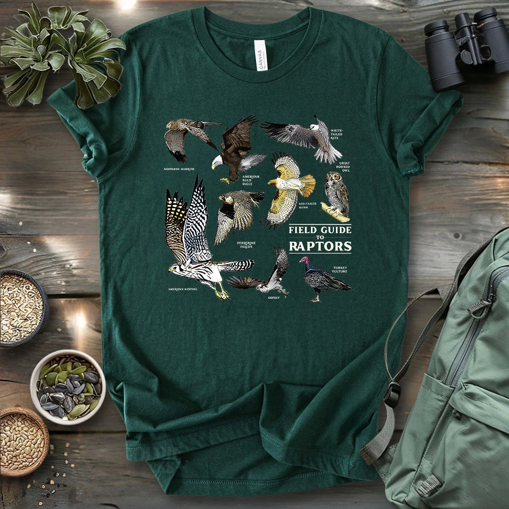 Field Guide To Raptors T-shirt