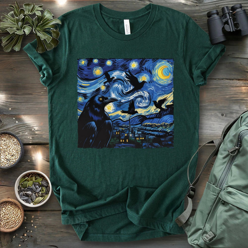 Raven Starry Night T-shirt