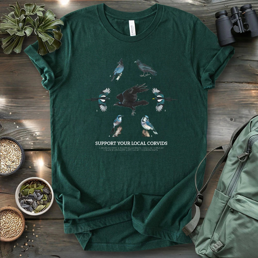 Support Your Local Corvids T-shirt