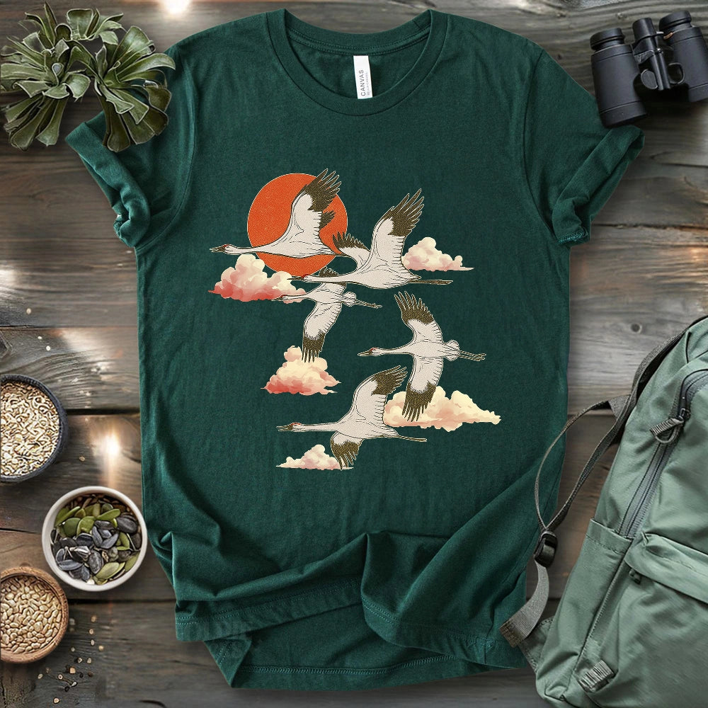 Twilight Whooping Cranes T-shirt