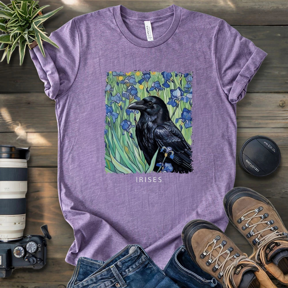 Irises With Crow T-shirt