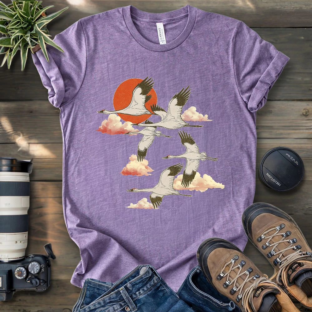 Twilight Whooping Cranes T-shirt