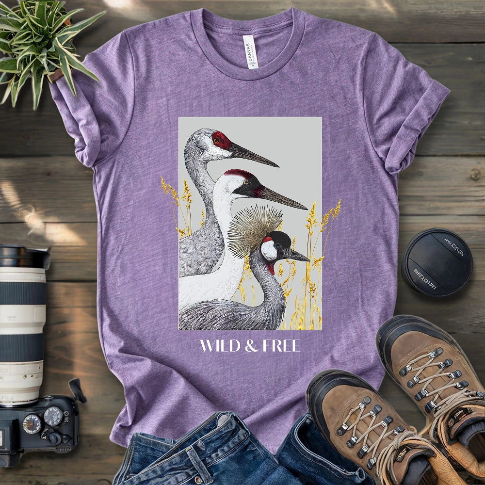Wild Cranes Must Be Protected T-shirt