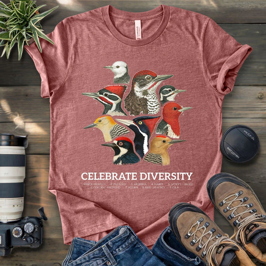 Celebrate Diversity Of Woodpeckers T-shirt