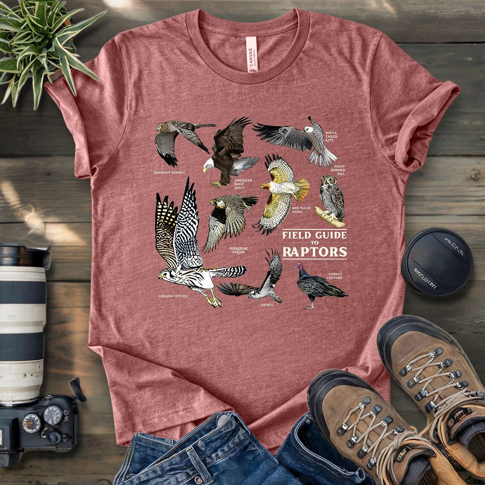 Field Guide To Raptors T-shirt