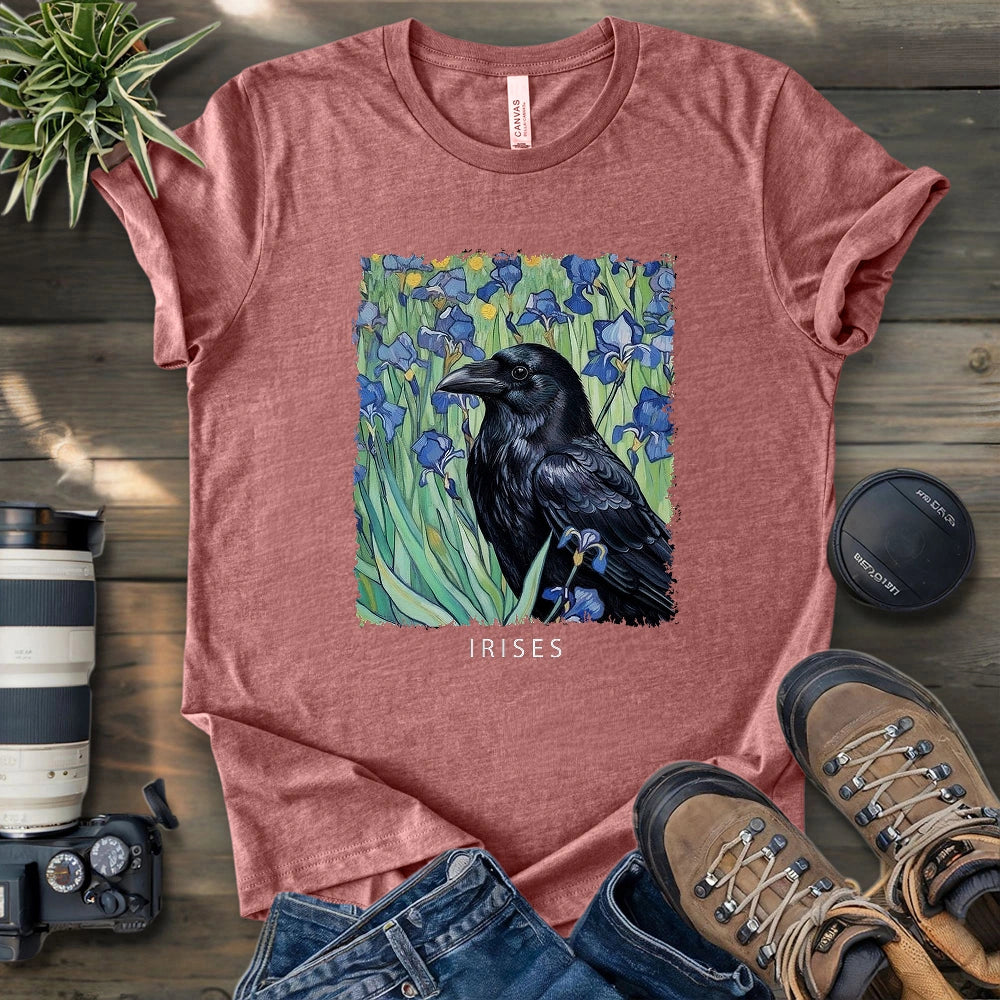 Irises With Crow T-shirt