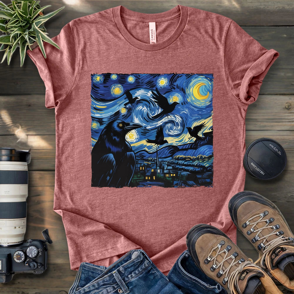 Raven Starry Night T-shirt