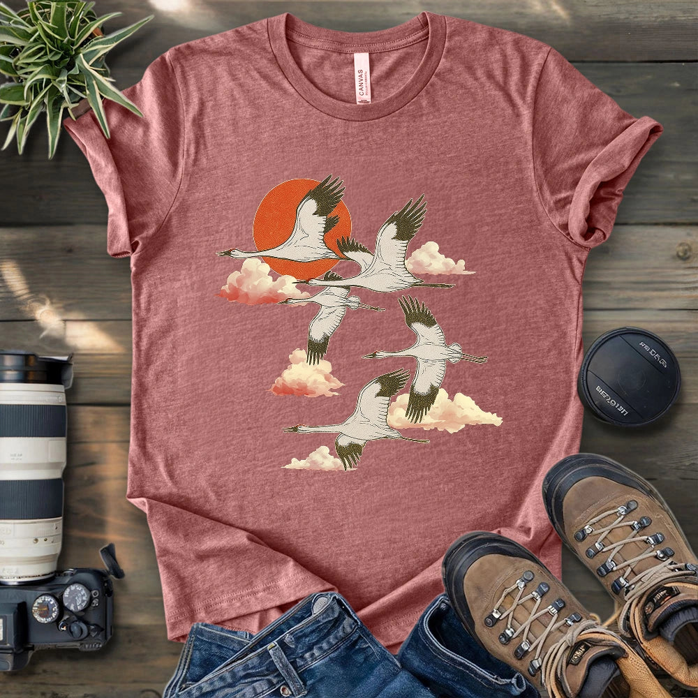 Twilight Whooping Cranes T-shirt