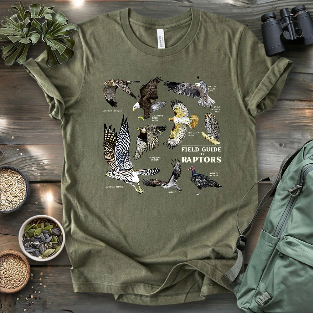 Field Guide To Raptors T-shirt