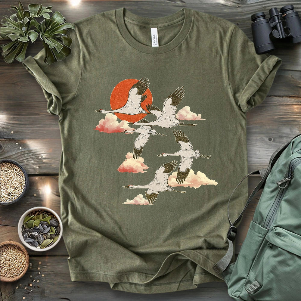 Twilight Whooping Cranes T-shirt