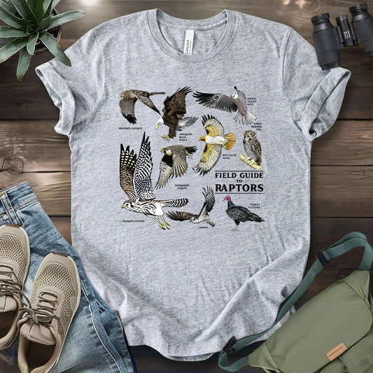 Field Guide To Raptors T-shirt