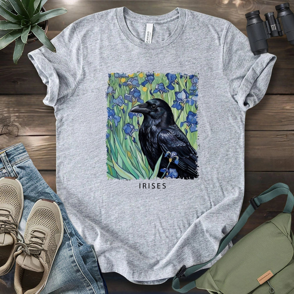 Irises With Crow T-shirt