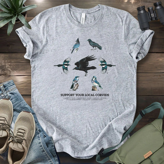 Support Your Local Corvids T-shirt