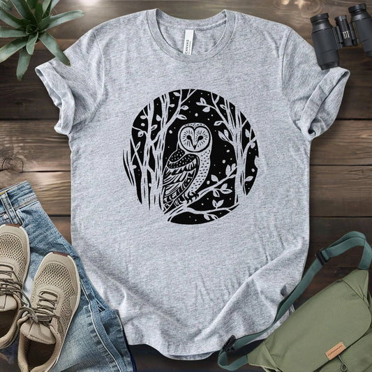 Simple Winter Barn Owl T-shirt