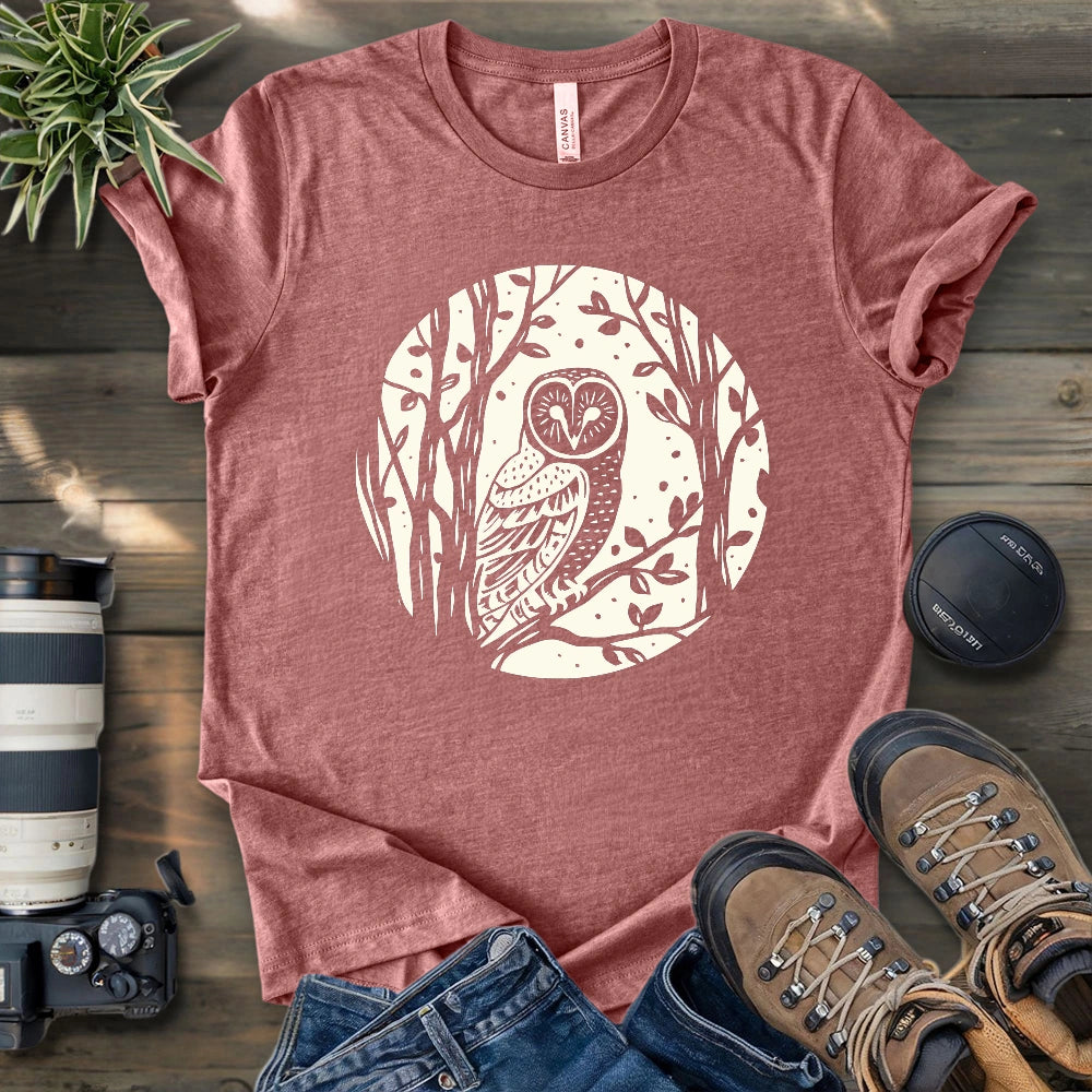 Simple Winter Barn Owl T-shirt