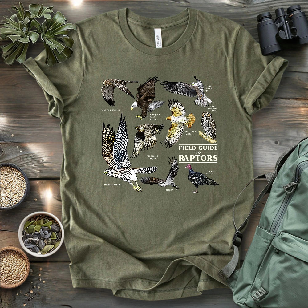 Field Guide To Raptors T-shirt