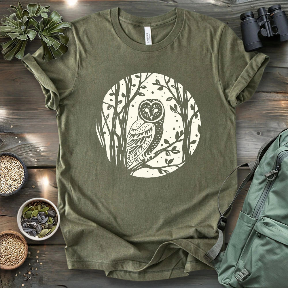 Simple Winter Barn Owl T-shirt