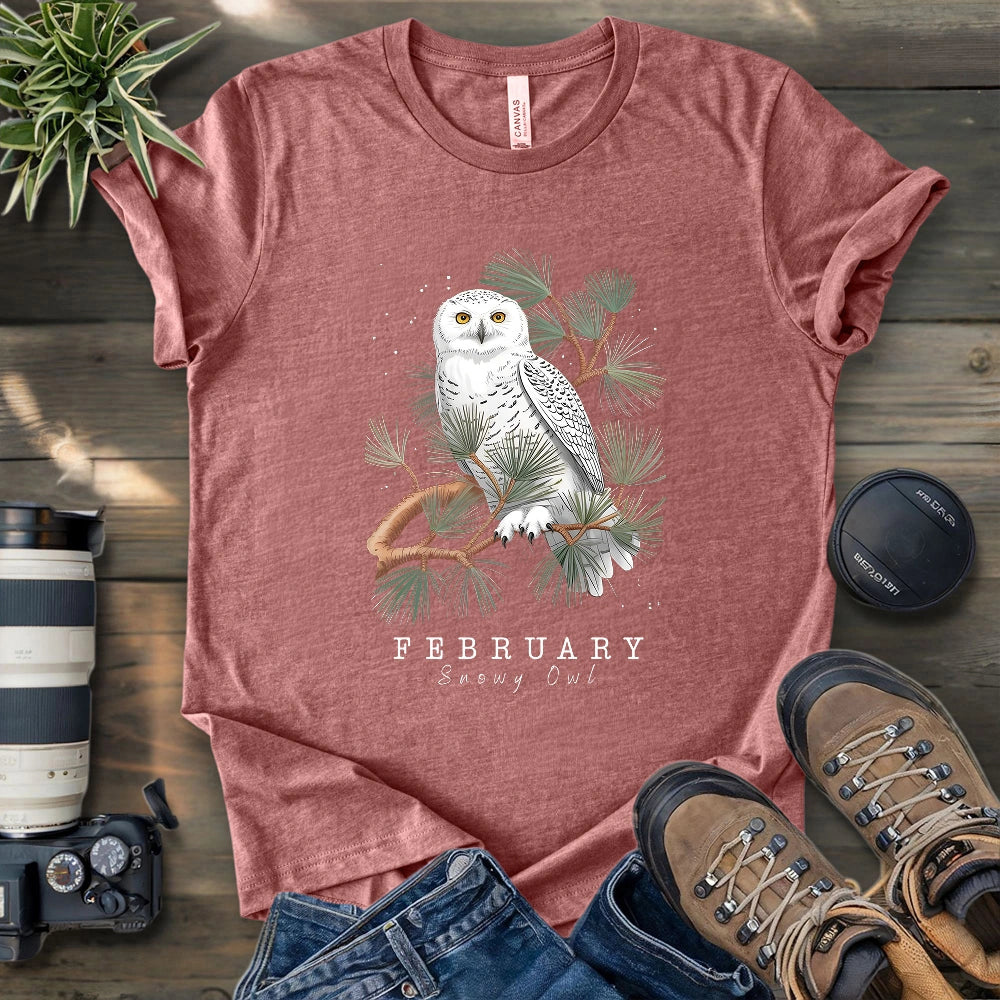 February Snowy Owl T-shirt