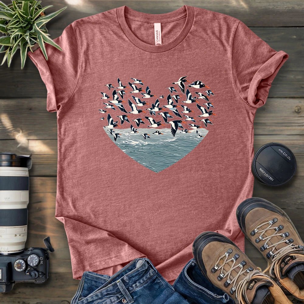 Huge Oystercatcher Flock T-shirt