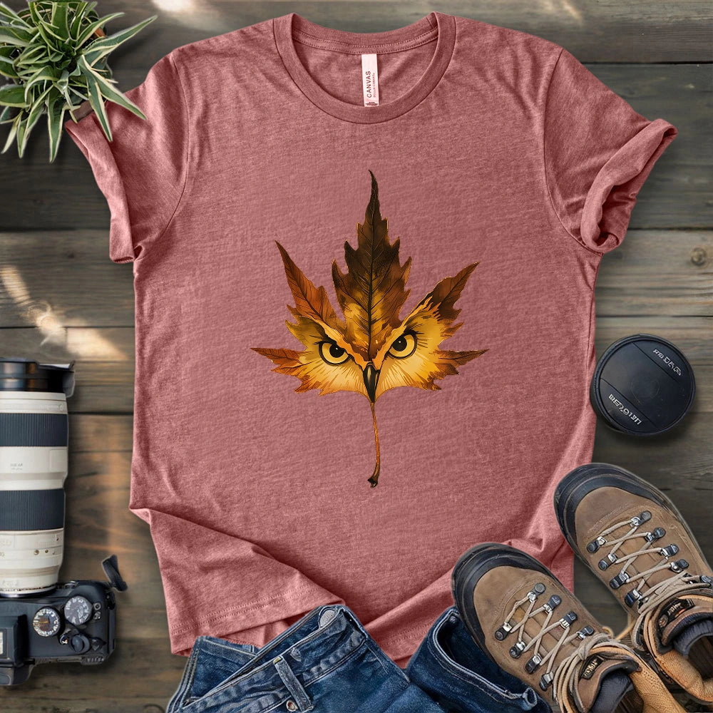 Owl Mapple Leaf T-shirt