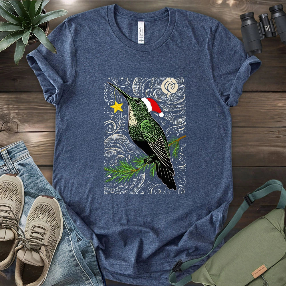 Christmas Green Hummingbird T-shirt