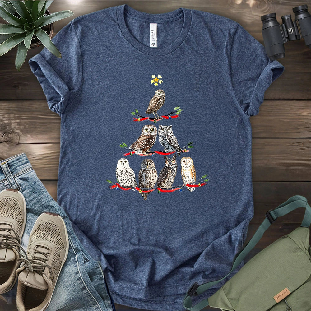 Owl Christmas Tree T-shirt