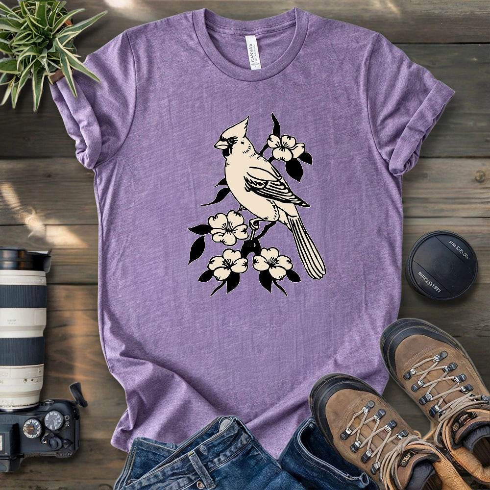 Cardinal Linocut T-shirt