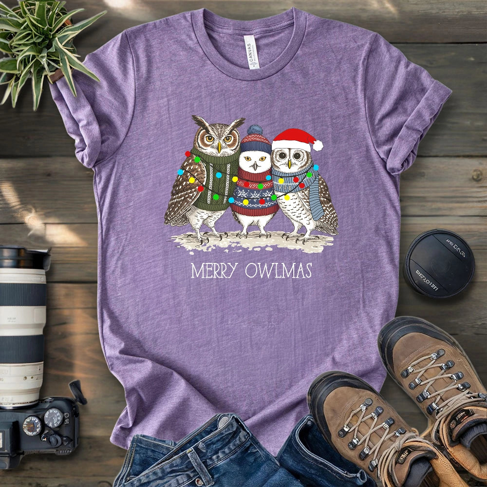 Cozy Owlmas Trio T-shirt