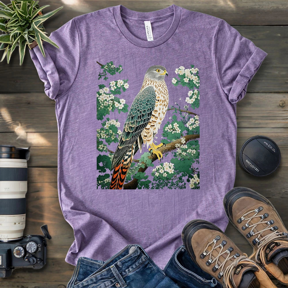 Hawk in Bloom T-shirt