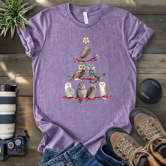 Owl Christmas Tree T-shirt