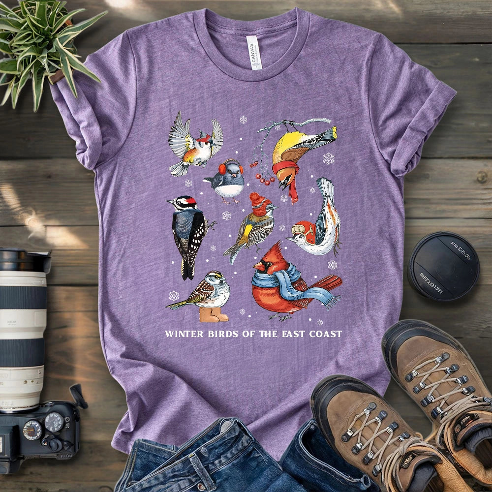 Winter Birds Of East Coast T-shirt