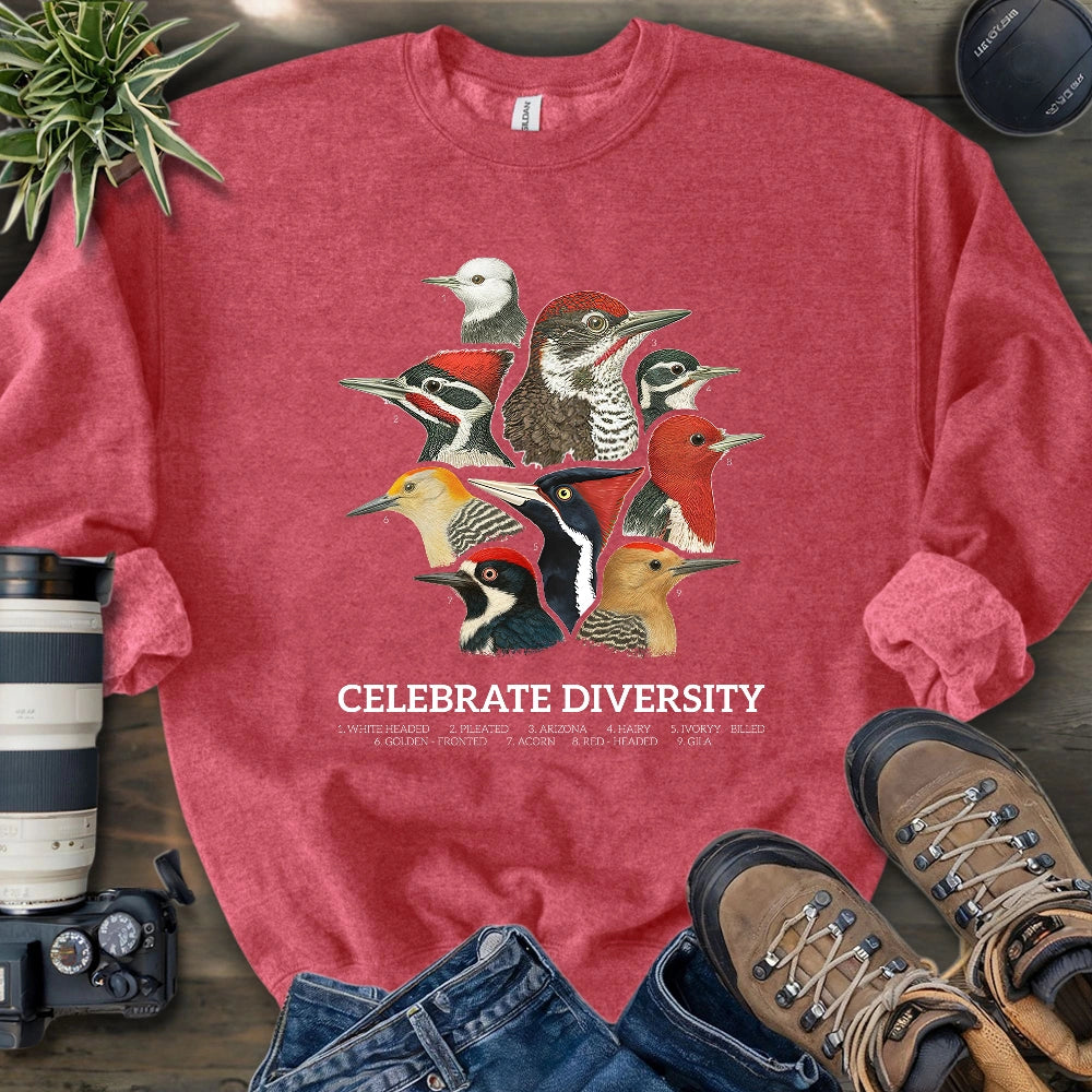 Celebrate Diversity Of Woodpeckers Sweatshirt