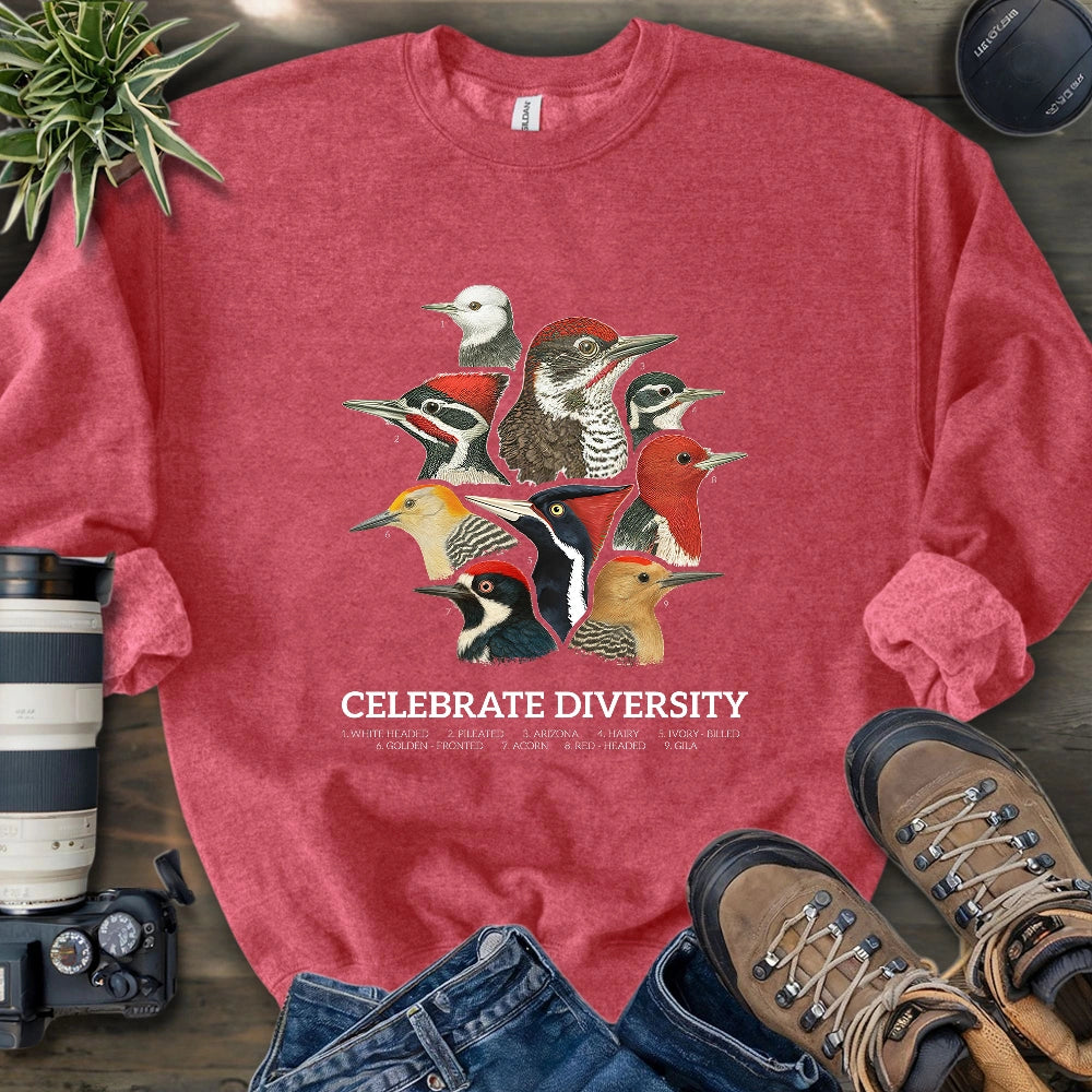Celebrate Diversity Of Woodpeckers Sweatshirt