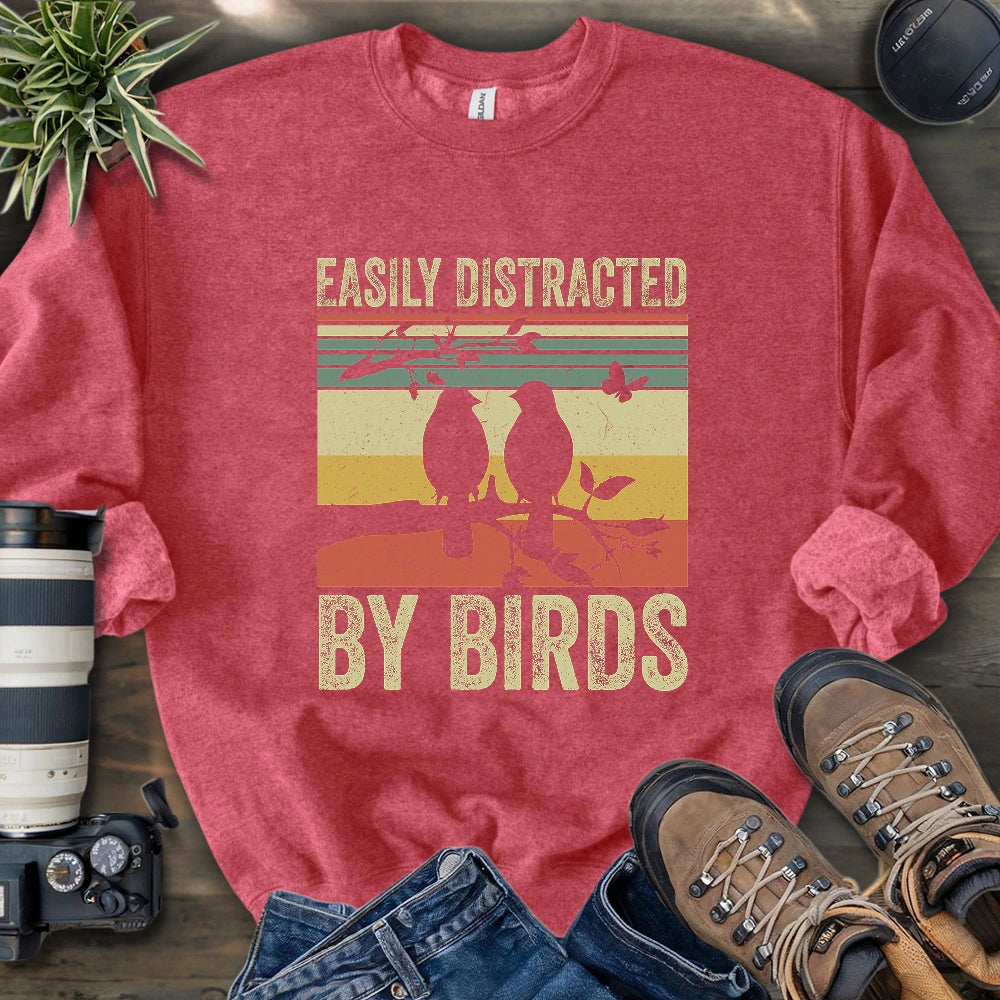 Easily Distracted By Bird Sweatshirt