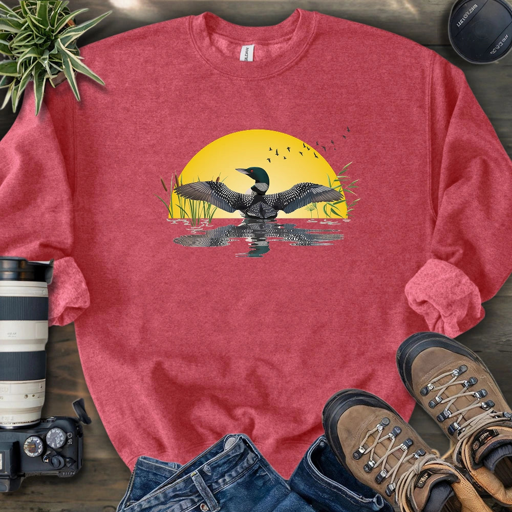 Loon Dance At Dawn Sweatshirt