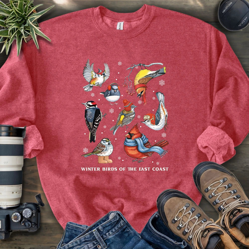Winter Birds Of East Coast Sweatshirt