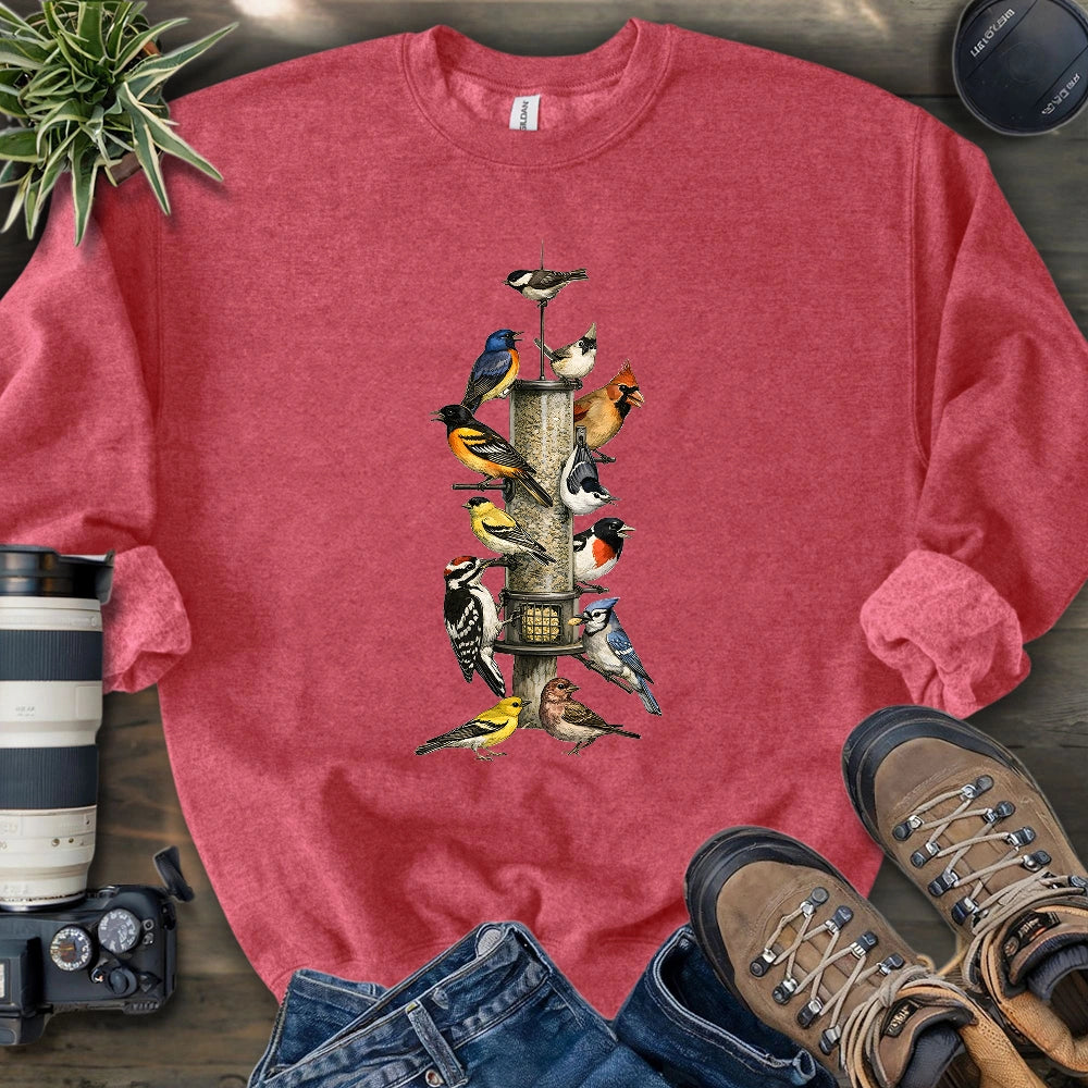 Wonderful Morning At Bird Feeder Sweatshirt