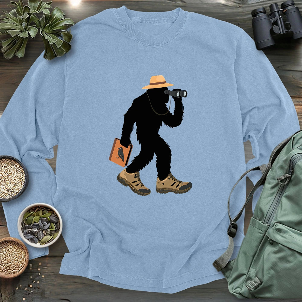 Bird Watching Bigfoot Long Sleeve T-shirt