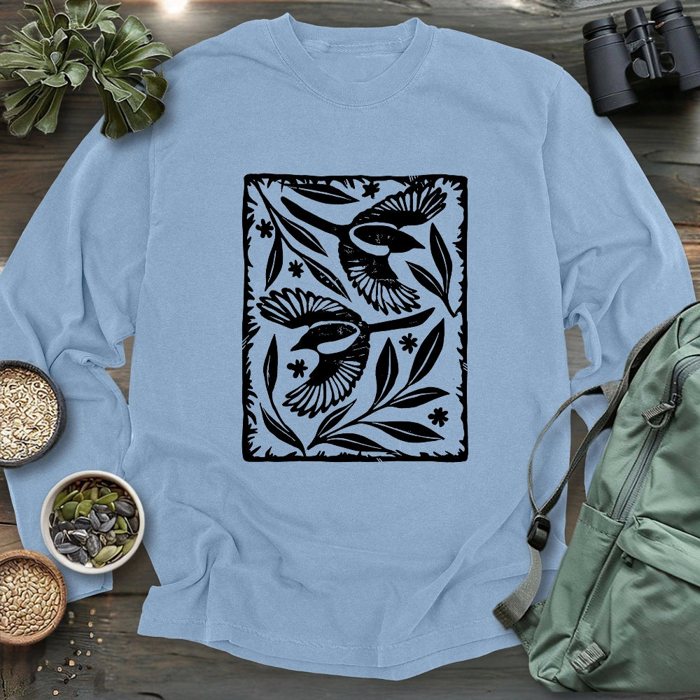 Sparrow Among Petals Long Sleeve T-shirt