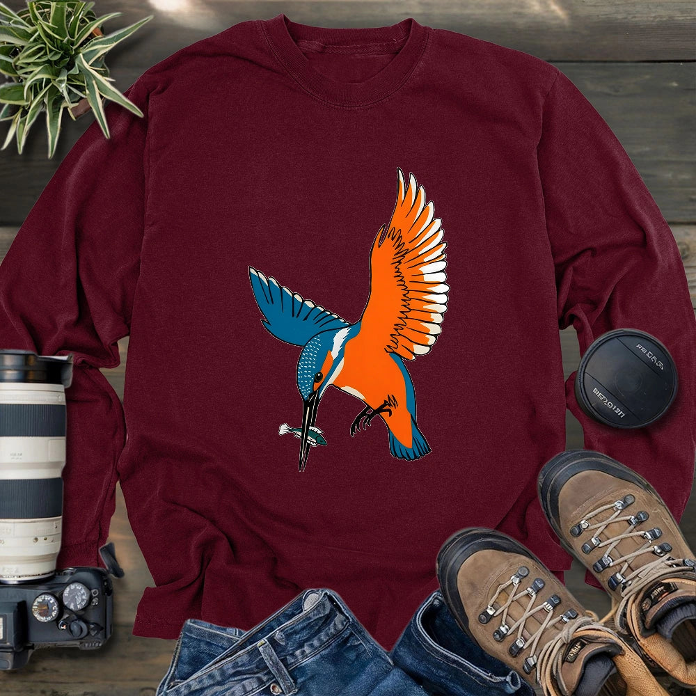 Common Kingfisher Long Sleeve T-shirt