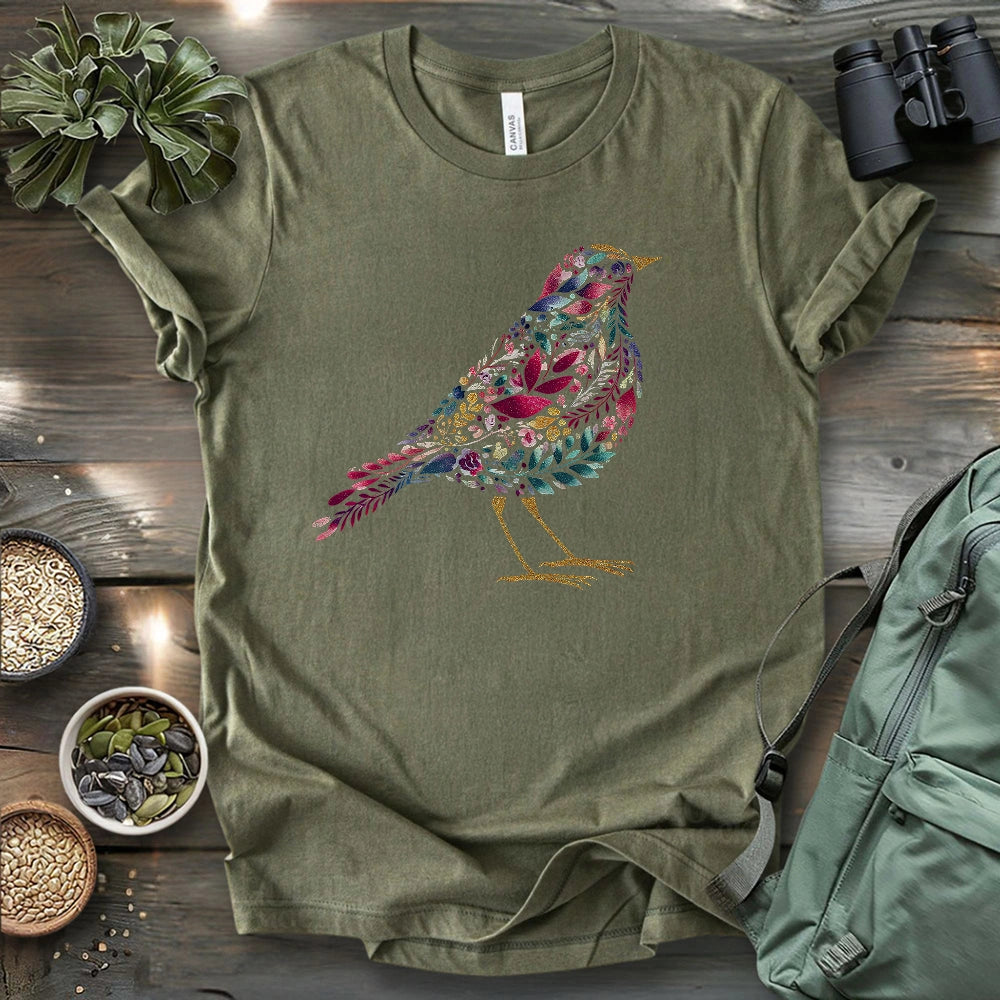Bird Made By Leaves T-shirt