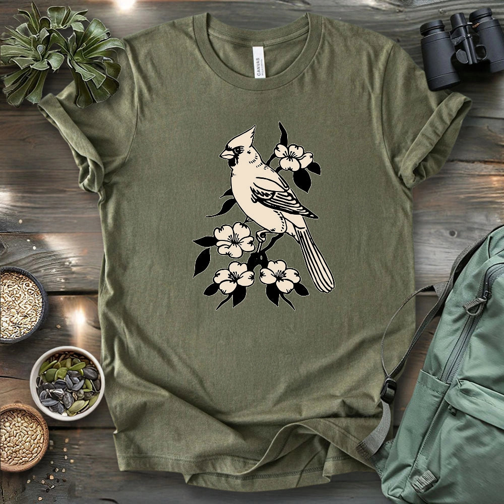 Cardinal Linocut T-shirt