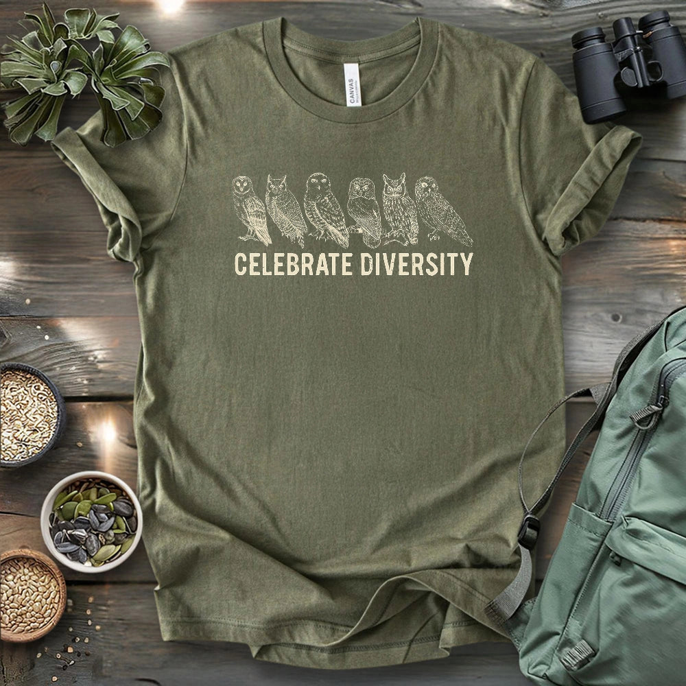 Celebrate Owl Diversity T-shirt
