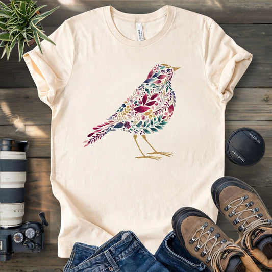 Bird Made By Leaves T-shirt