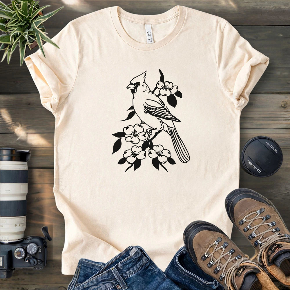 Cardinal Linocut T-shirt