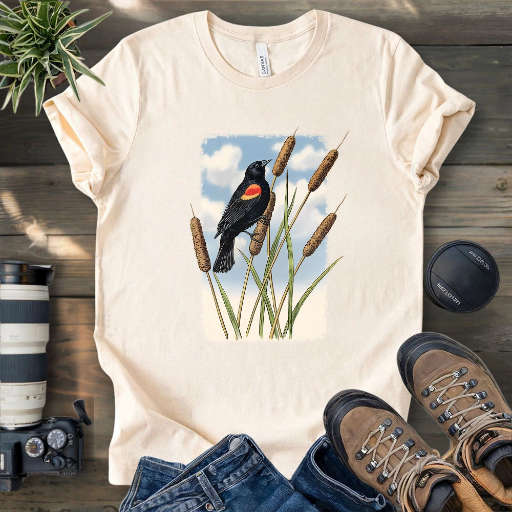 Morning On Cattail Field T-shirt