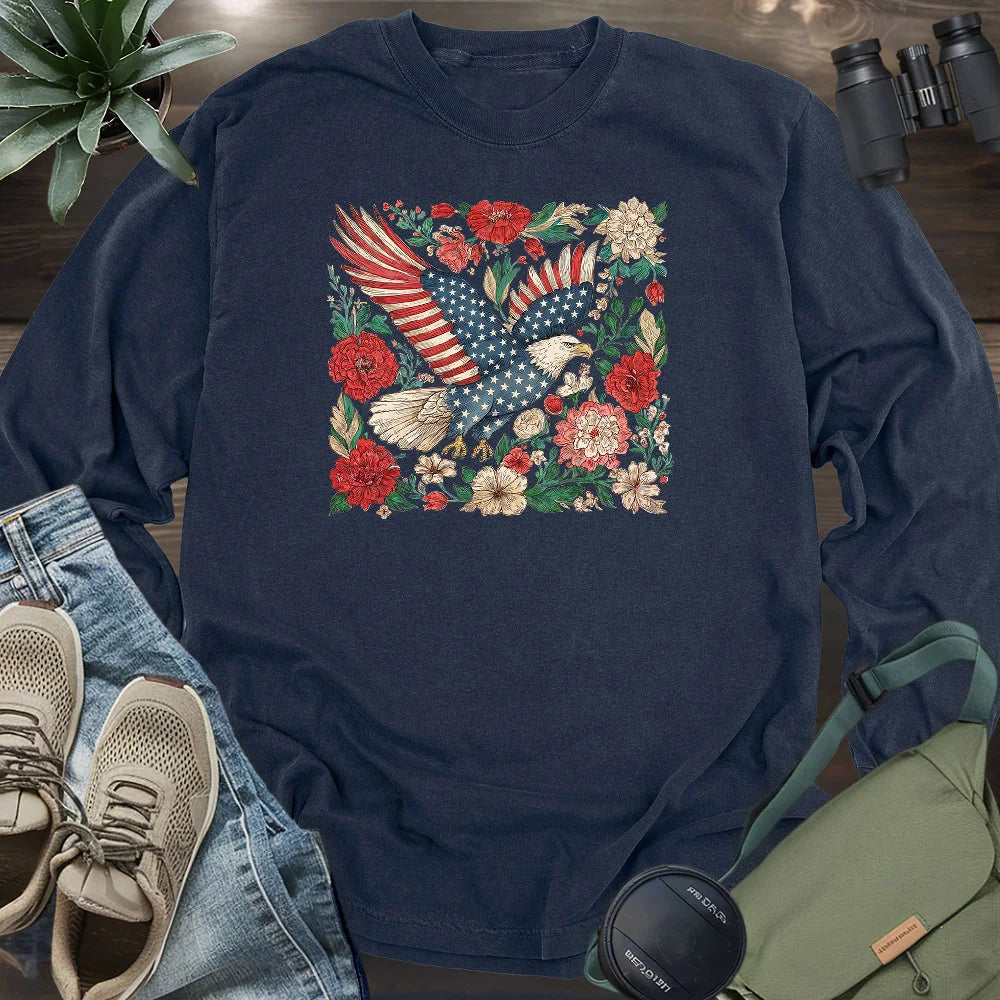 Eagle Of 4th Of July Long Sleeve T-shirt