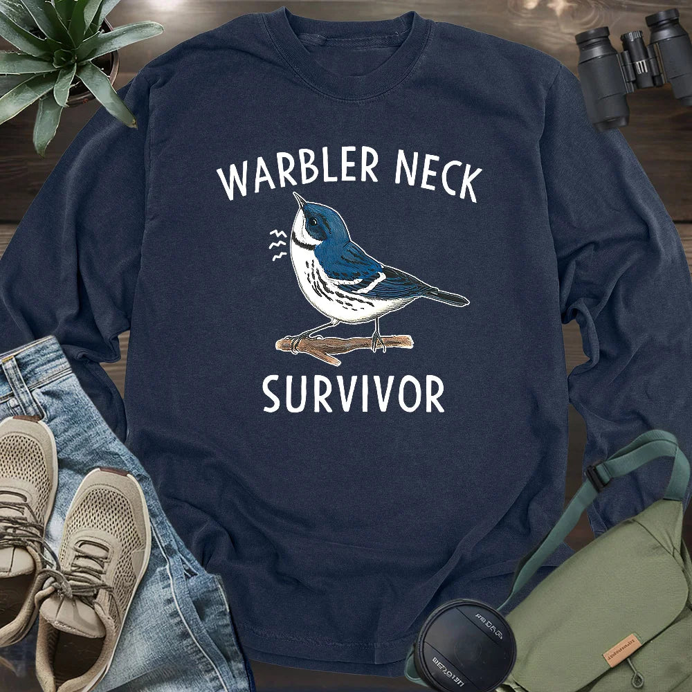 Warbler Neck Survivor Long Sleeve T-shirt