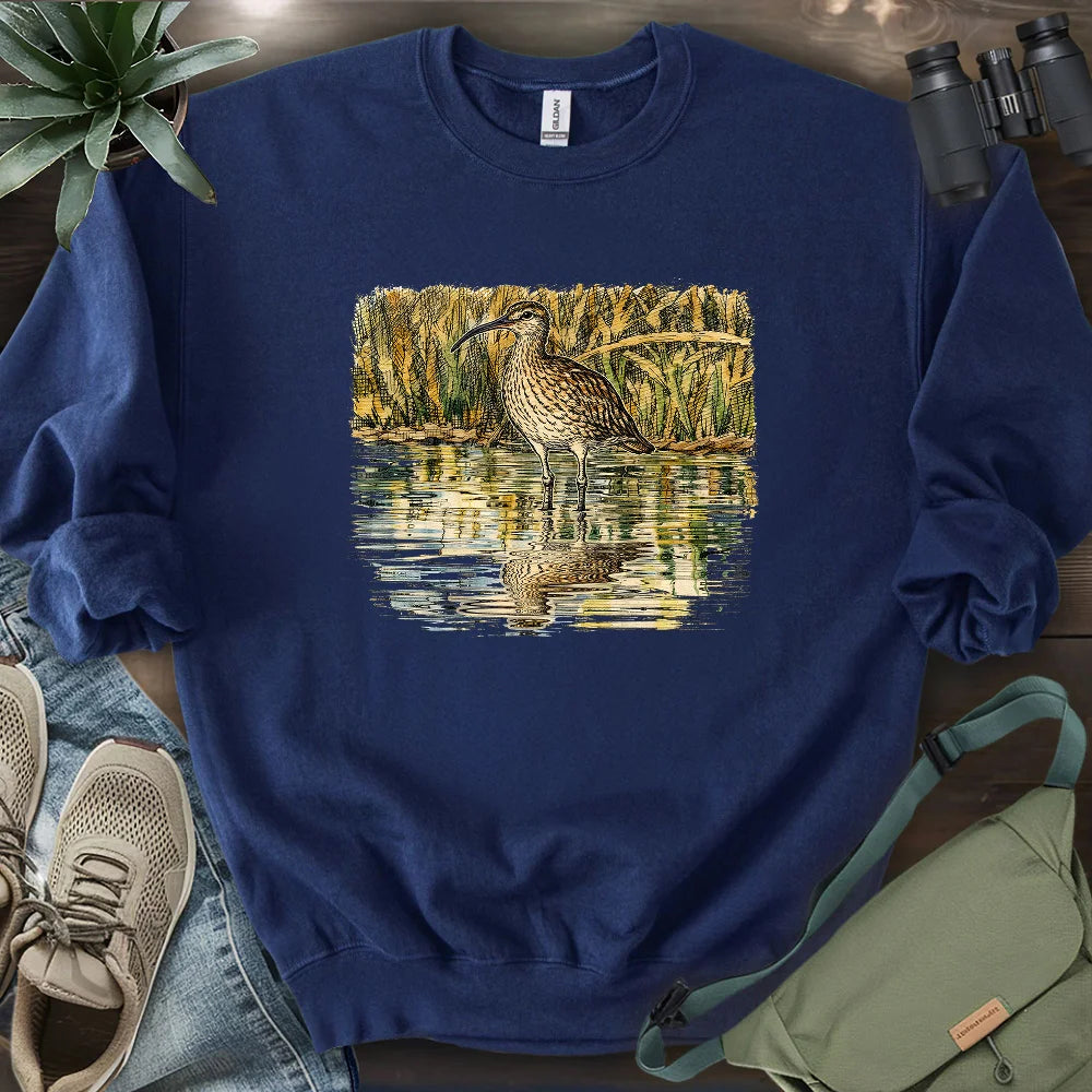 Whimbrel Shadow On Water Sweatshirt